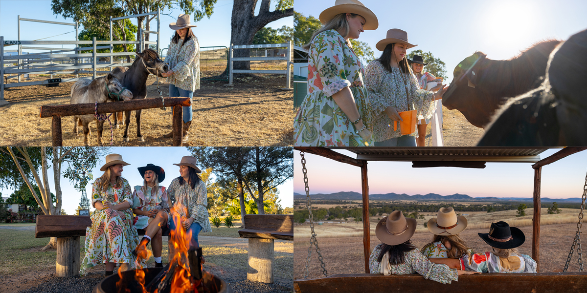 A collage of images taken at Alkoomi Adventure Farm Stay.