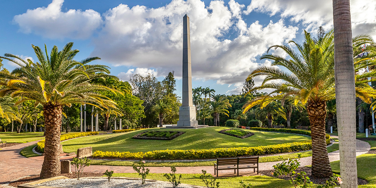 the Cenotaph at Rockhampton Botanic Gardens