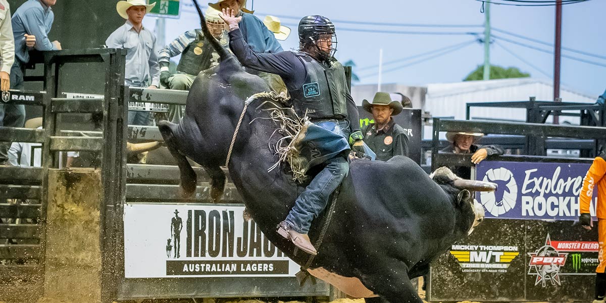 Professional bull riding at the Great Western Hotel in Rockhampton
